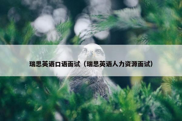 瑞思英语口语面试（瑞思英语人力资源面试）