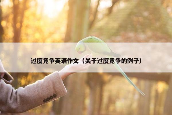 过度竞争英语作文（关于过度竞争的例子）