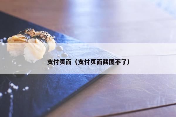 支付页面（支付页面截图不了）