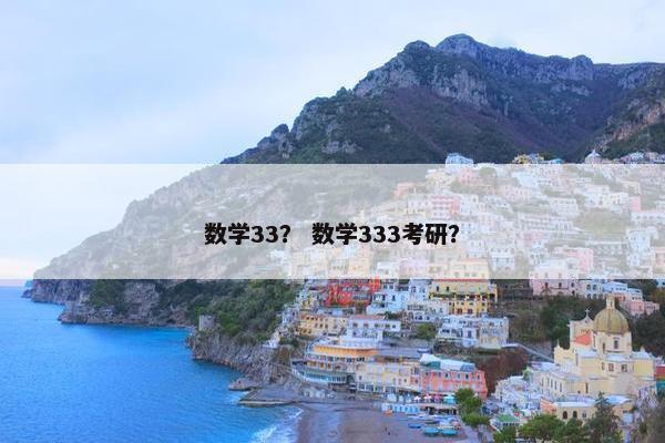 数学33？ 数学333考研？