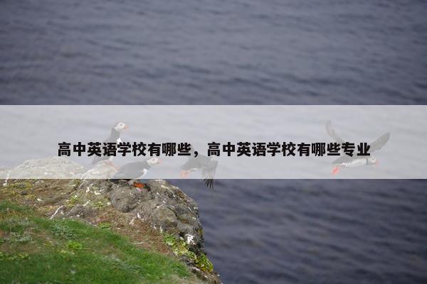 高中英语学校有哪些，高中英语学校有哪些专业