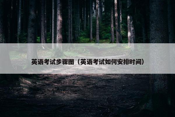 英语考试步骤图（英语考试如何安排时间）