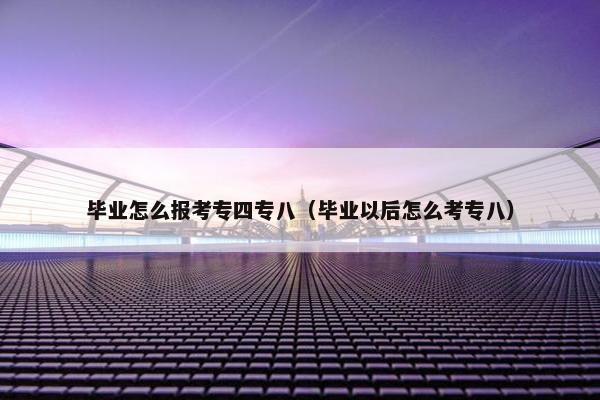 毕业怎么报考专四专八（毕业以后怎么考专八）