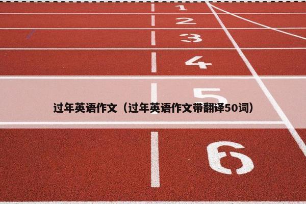 过年英语作文（过年英语作文带翻译50词）