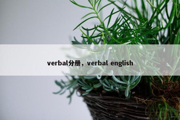 verbal分册，verbal english