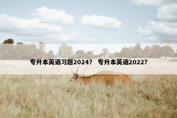 专升本英语习题2024？ 专升本英语2022？