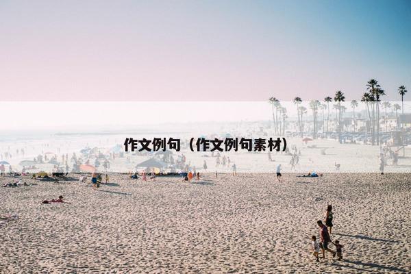 作文例句（作文例句素材）