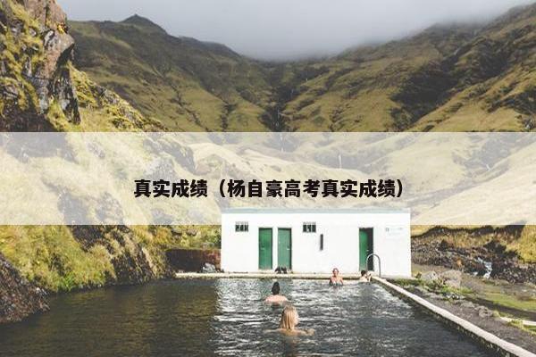 真实成绩（杨自豪高考真实成绩）