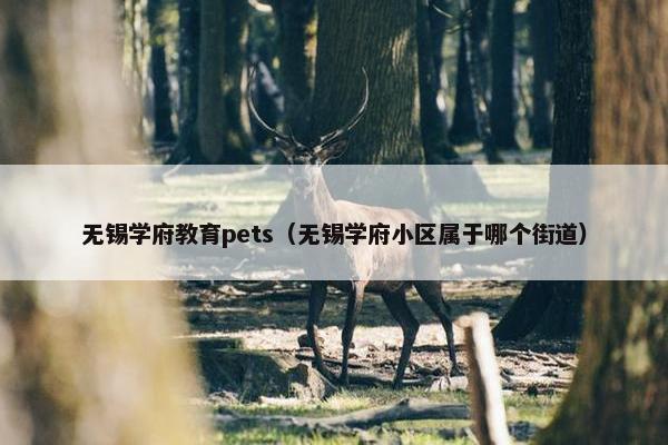 无锡学府教育pets（无锡学府小区属于哪个街道）
