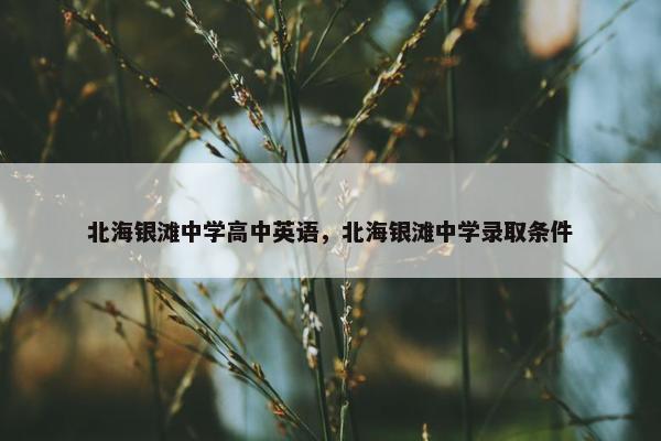 北海银滩中学高中英语，北海银滩中学录取条件