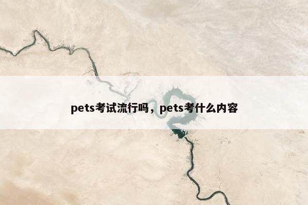pets考试流行吗，pets考什么内容