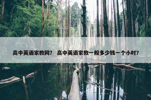 高中英语家教网？ 高中英语家教一般多少钱一个小时？