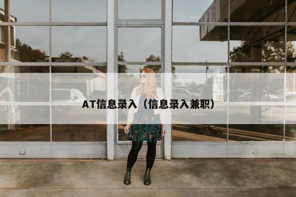 AT信息录入（信息录入兼职）