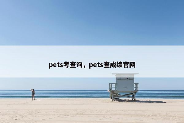pets考查询，pets查成绩官网