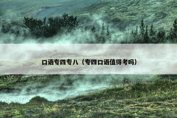 口语专四专八（专四口语值得考吗）