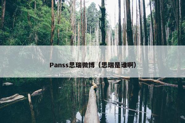 Panss思瑞微博（思瑞是谁啊）