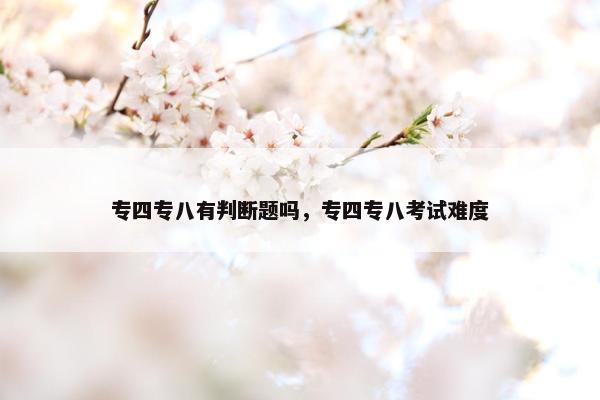 专四专八有判断题吗，专四专八考试难度