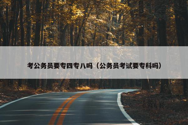 考公务员要专四专八吗（公务员考试要专科吗）