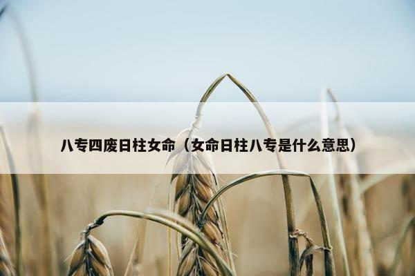 八专四废日柱女命（女命日柱八专是什么意思）
