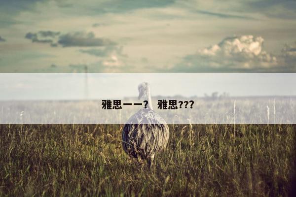 雅思一一？ 雅思??？