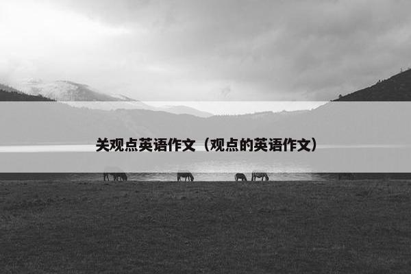 关观点英语作文（观点的英语作文）