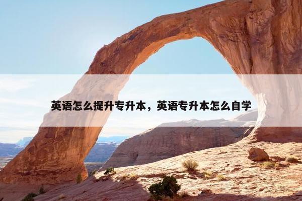 英语怎么提升专升本，英语专升本怎么自学