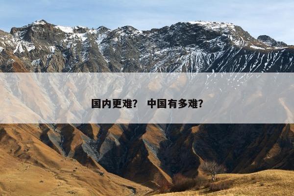 国内更难？ 中国有多难？