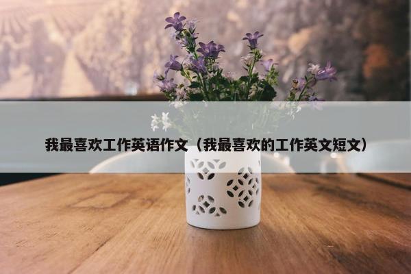 我最喜欢工作英语作文（我最喜欢的工作英文短文）