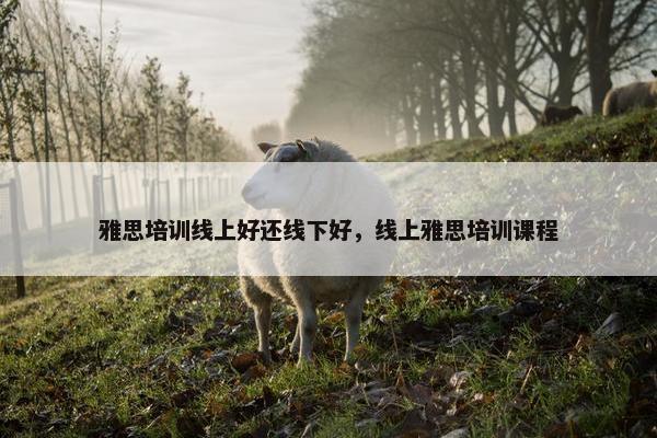 雅思培训线上好还线下好，线上雅思培训课程