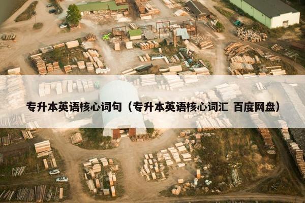 专升本英语核心词句（专升本英语核心词汇 百度网盘）