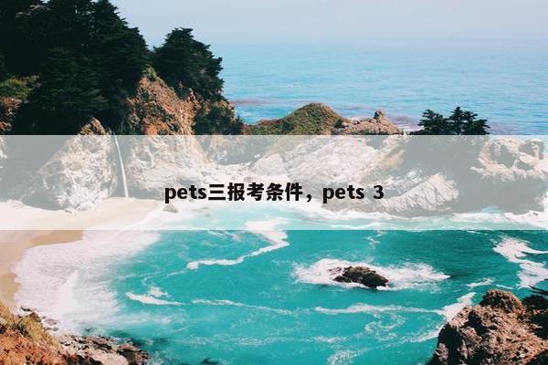 pets三报考条件，pets 3