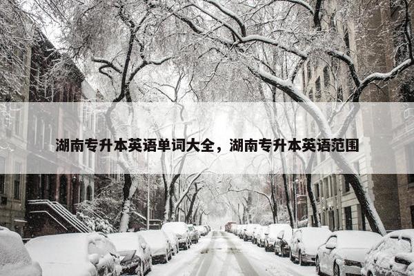 湖南专升本英语单词大全，湖南专升本英语范围