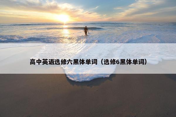 高中英语选修六黑体单词（选修6黑体单词）