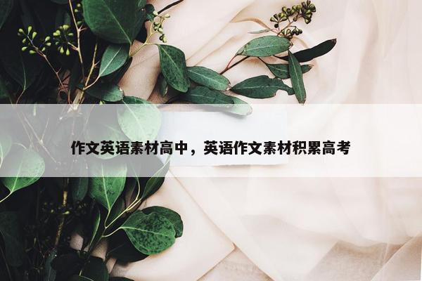 作文英语素材高中，英语作文素材积累高考