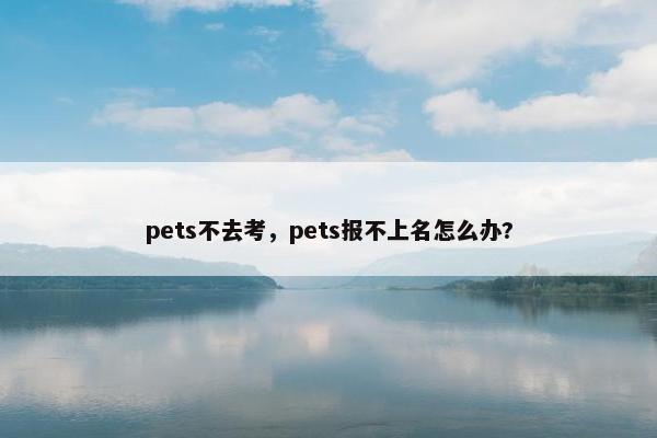 pets不去考，pets报不上名怎么办?