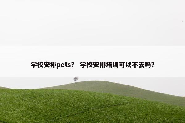 学校安排pets？ 学校安排培训可以不去吗？