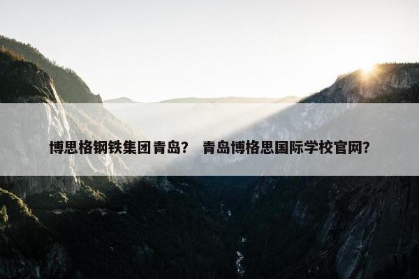 博思格钢铁集团青岛？ 青岛博格思国际学校官网？