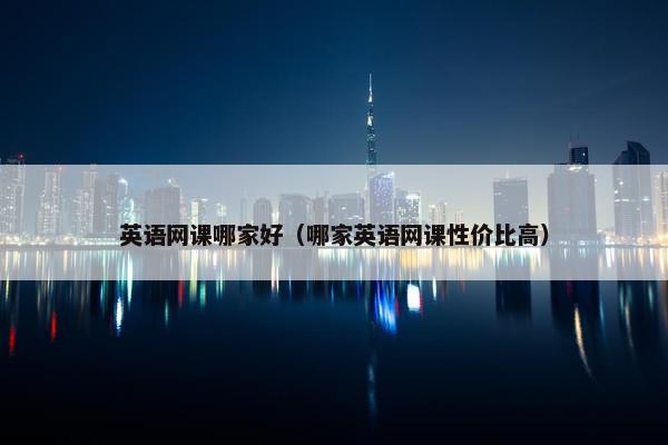 英语网课哪家好（哪家英语网课性价比高）