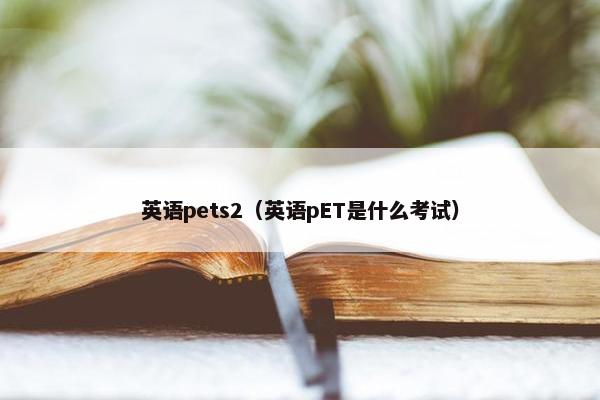 英语pets2（英语pET是什么考试）