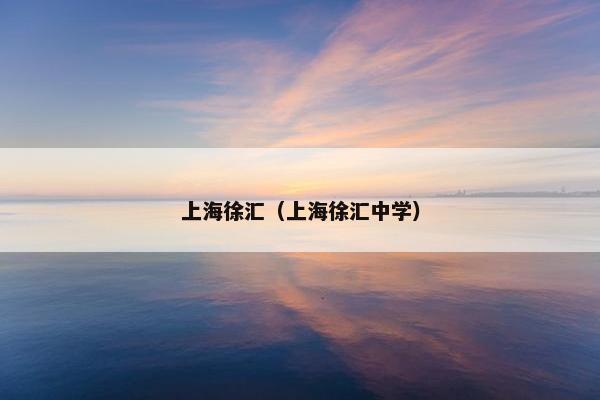 上海徐汇（上海徐汇中学）