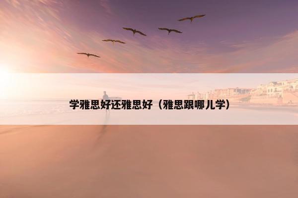 学雅思好还雅思好（雅思跟哪儿学）