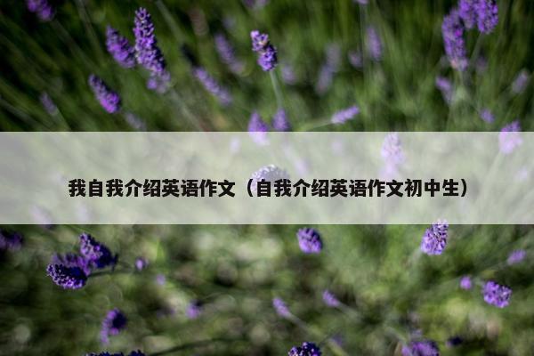 我自我介绍英语作文（自我介绍英语作文初中生）