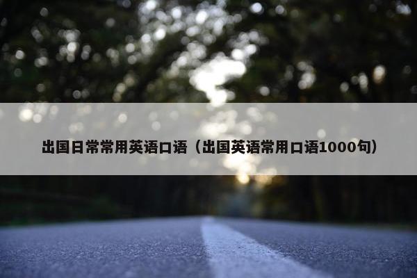 出国日常常用英语口语（出国英语常用口语1000句）