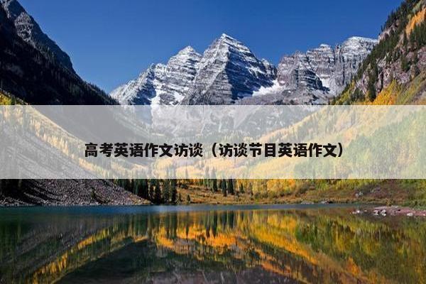 高考英语作文访谈（访谈节目英语作文）