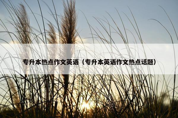 专升本热点作文英语（专升本英语作文热点话题）
