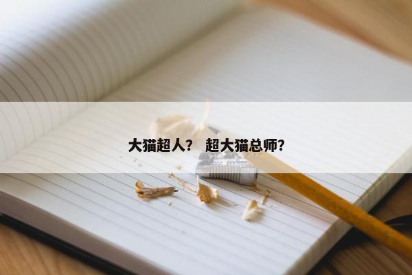 大猫超人？ 超大猫总师？