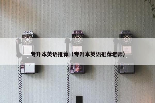 专升本英语推荐（专升本英语推荐老师）