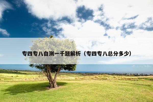 专四专八自测一千题解析（专四专八总分多少）