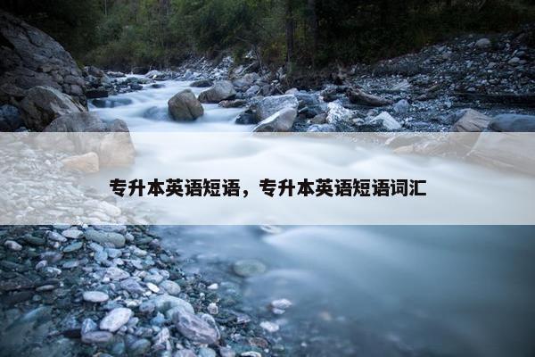 专升本英语短语，专升本英语短语词汇