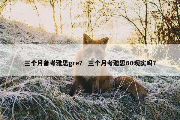 三个月备考雅思gre？ 三个月考雅思60现实吗？